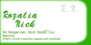 rozalia nick business card